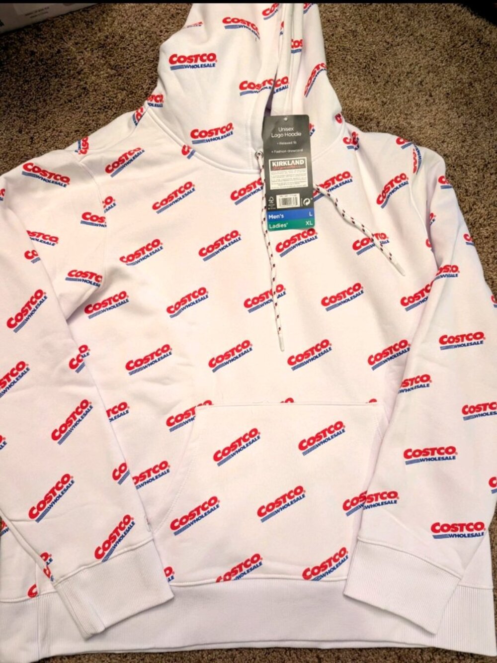 KIRKLAND Costco Wholesale All Over Print Sweatshirt Size Large